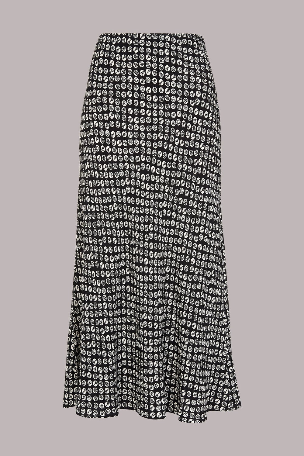 Landmark Print Bias Cut Skirt