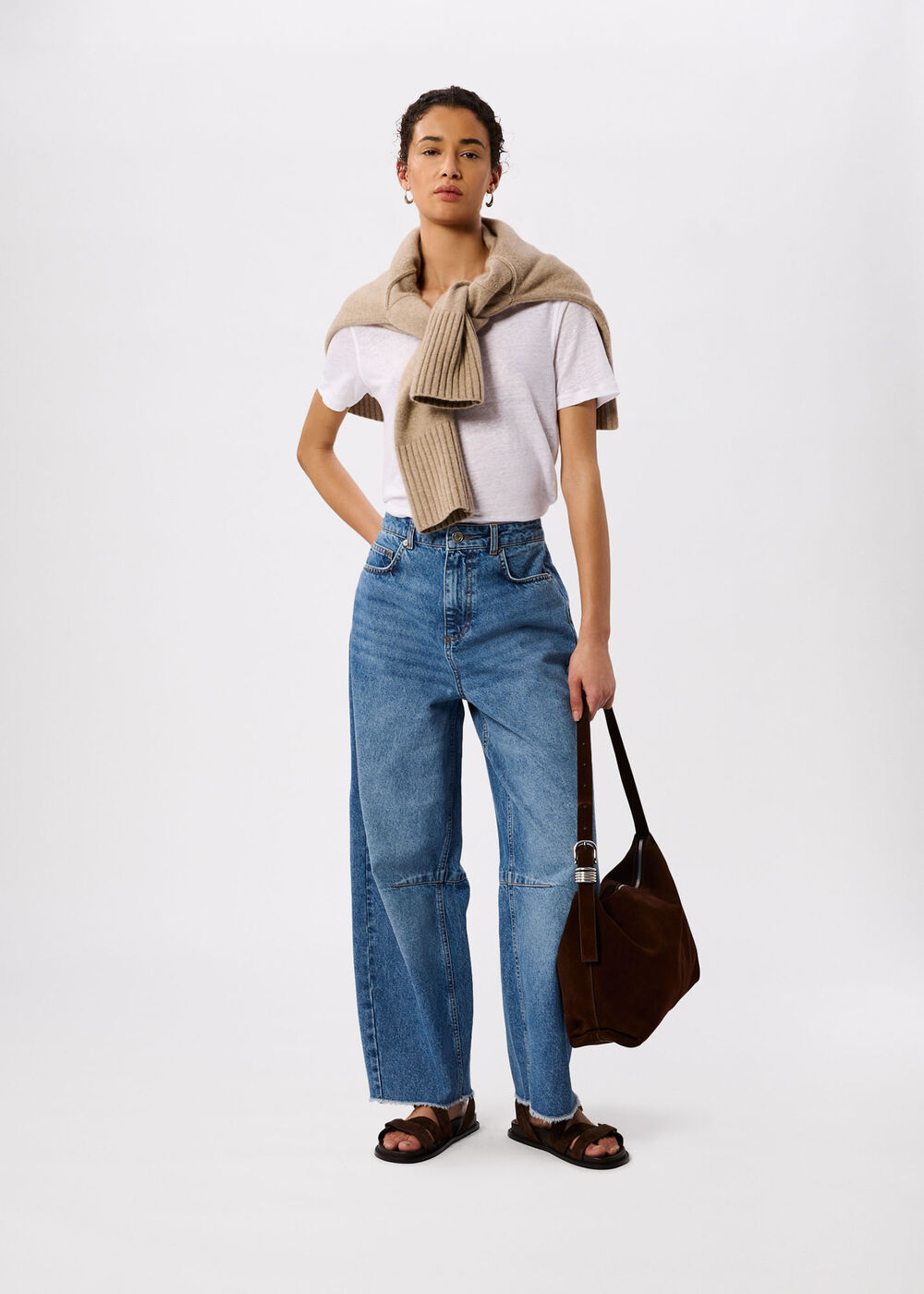 Linen V Neck T-Shirt