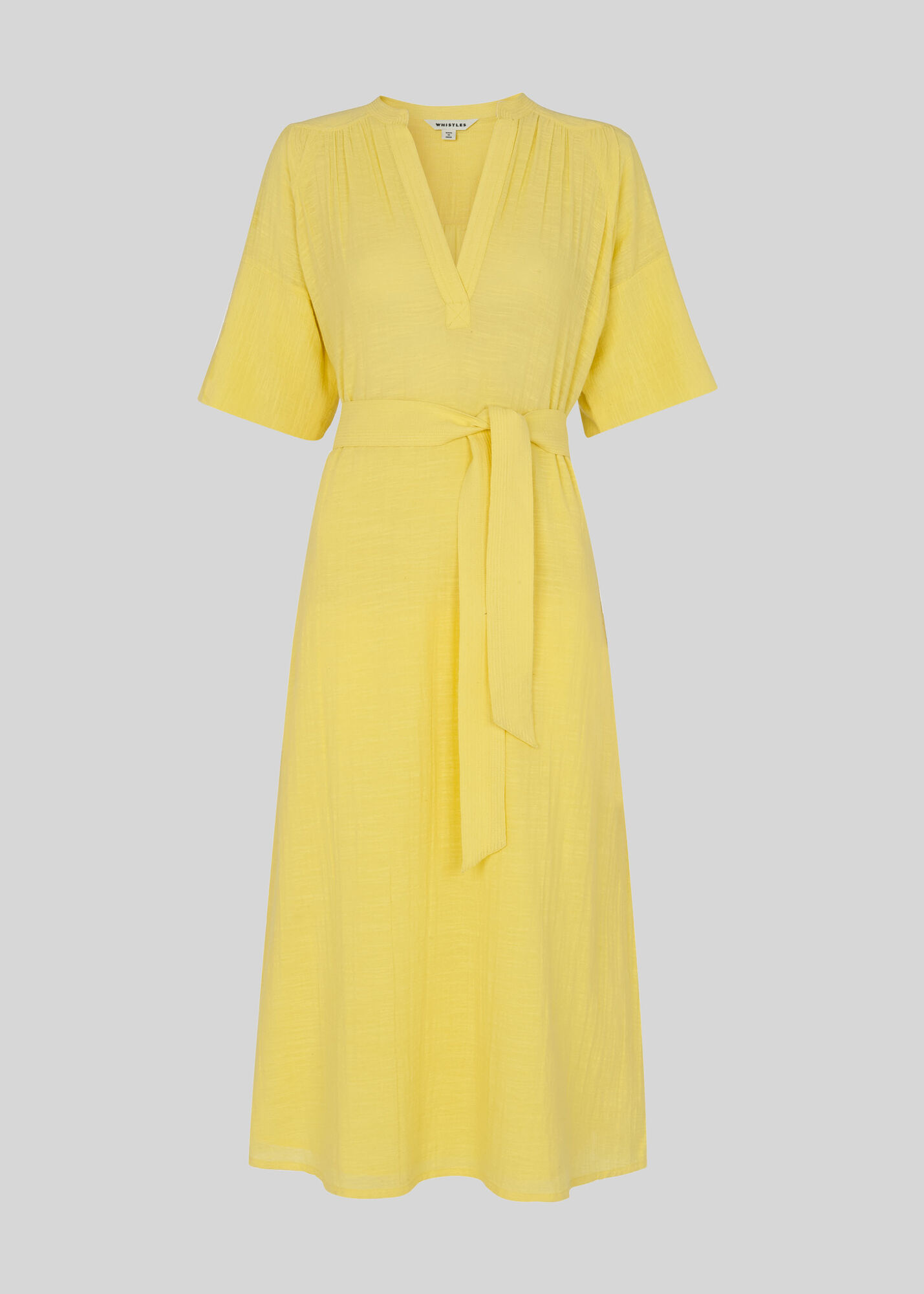Lemon Alicia Tie Textured Dress | WHISTLES