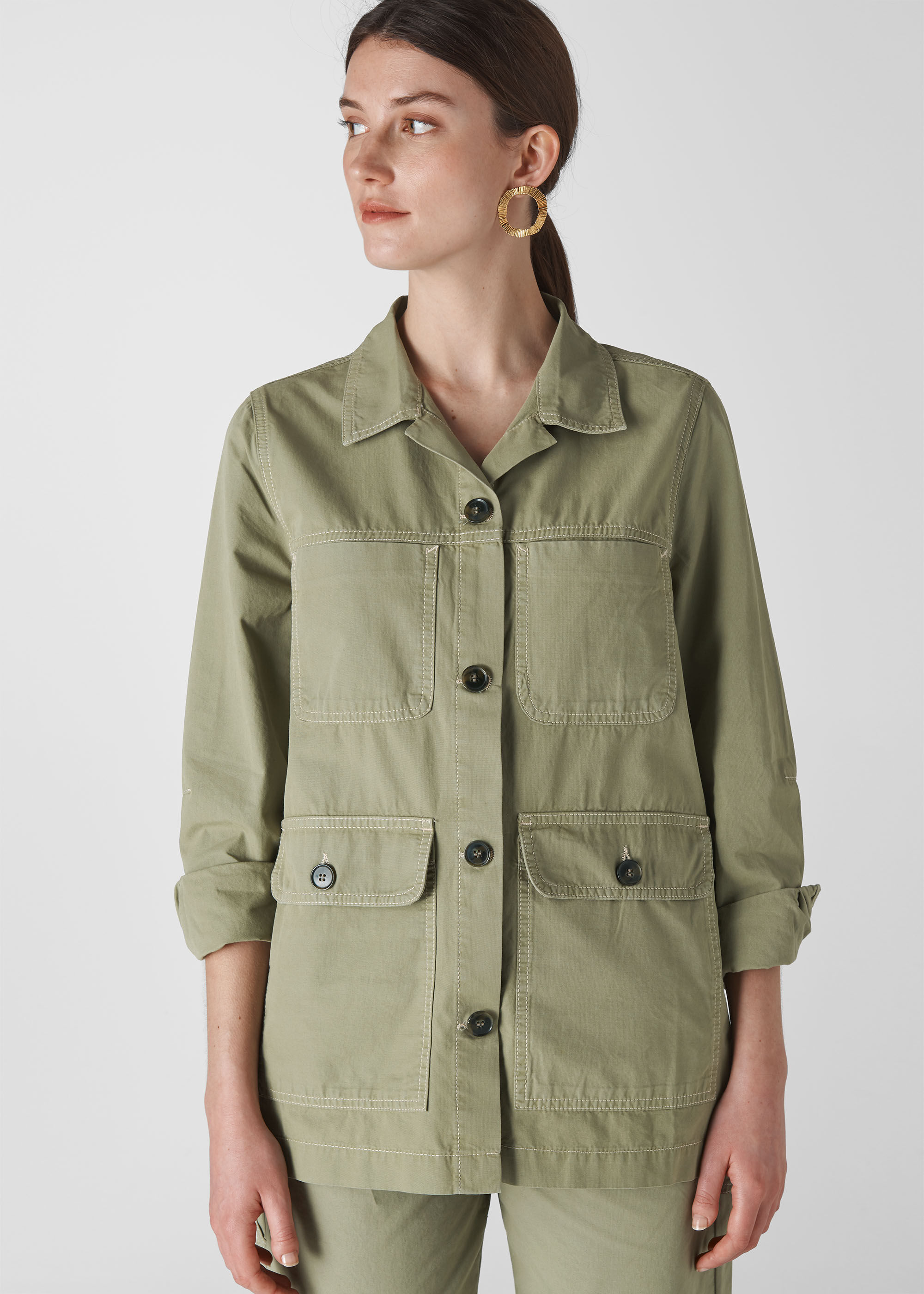 whistles khaki jacket