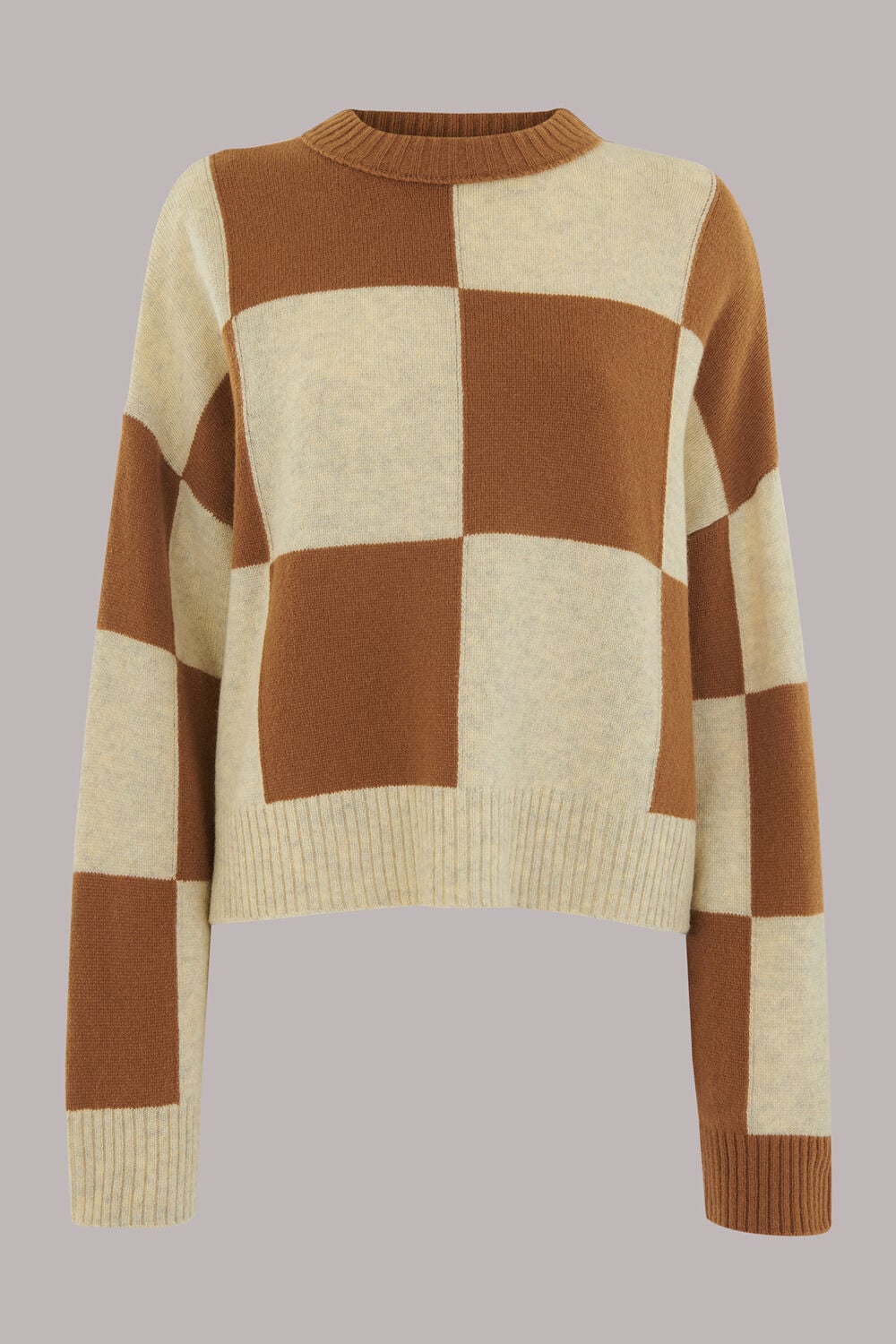 Check Wool Blend Jumper