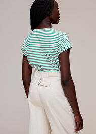 Willa Stripe V Neck Tee