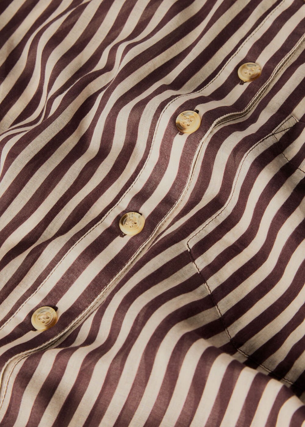 Stripe Long Sleeve Beach Shirt