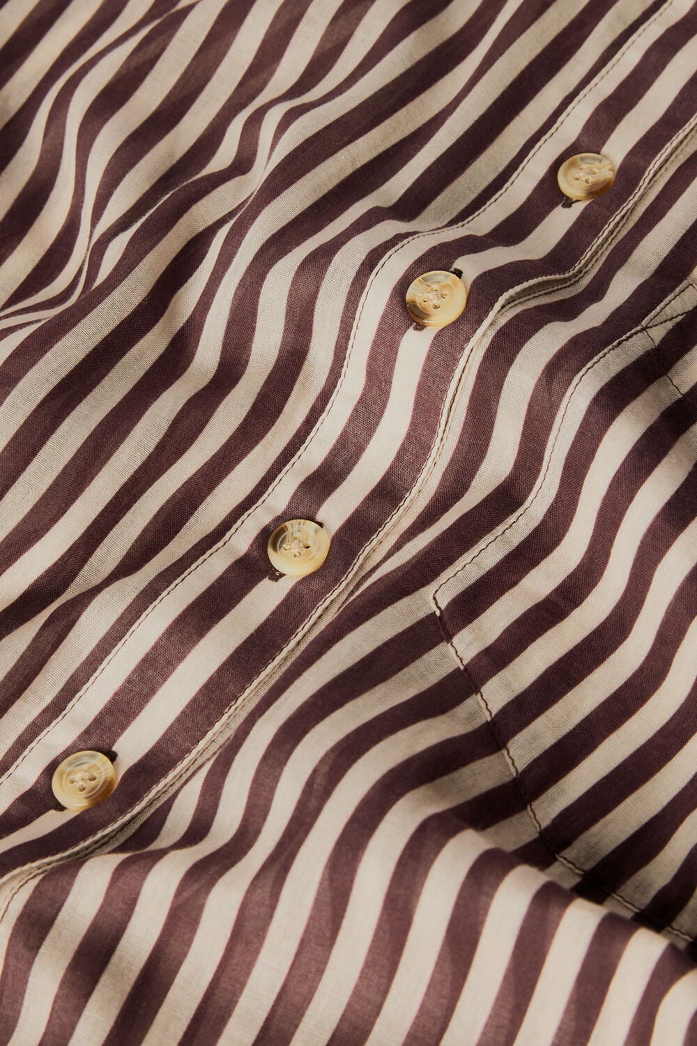 Stripe Long Sleeve Beach Shirt