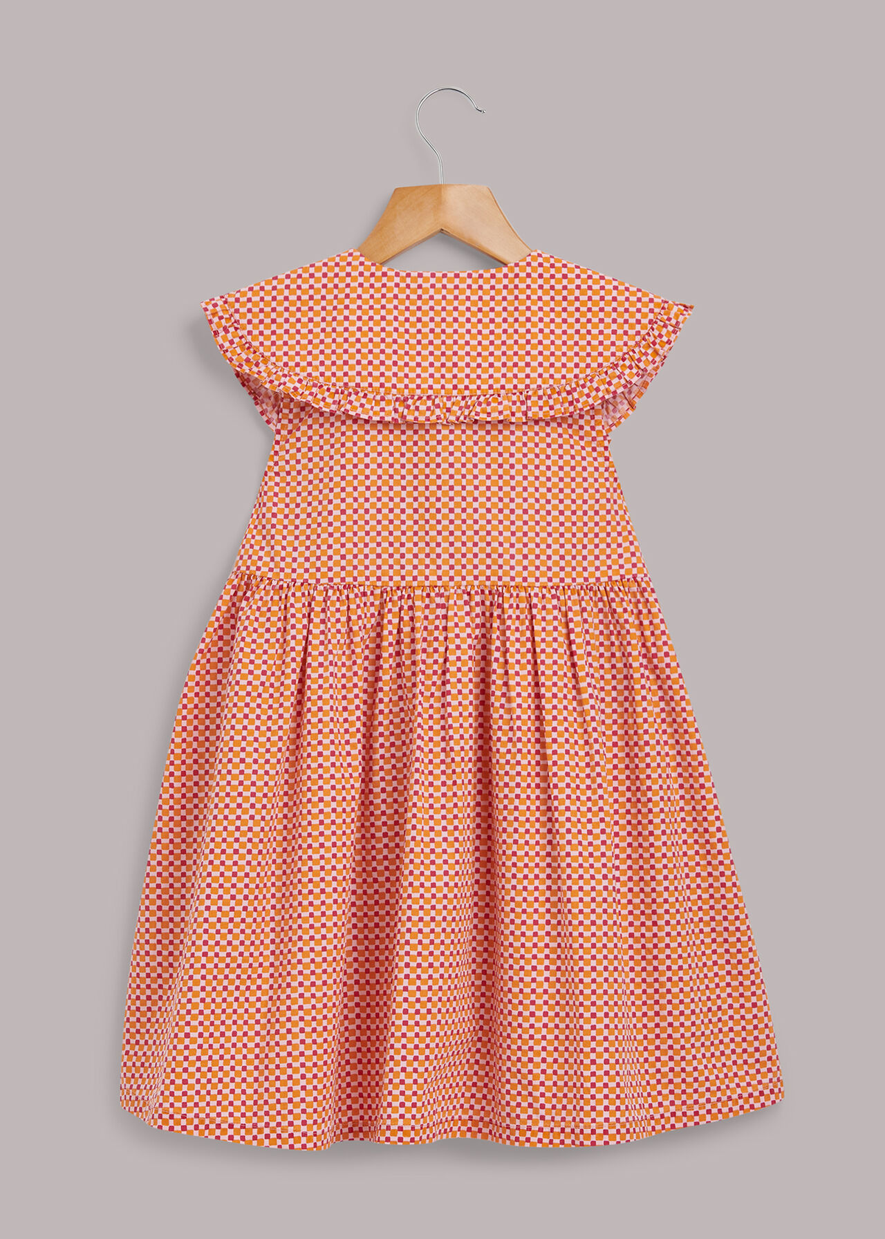 Ditsy Square Nova Collar Dress