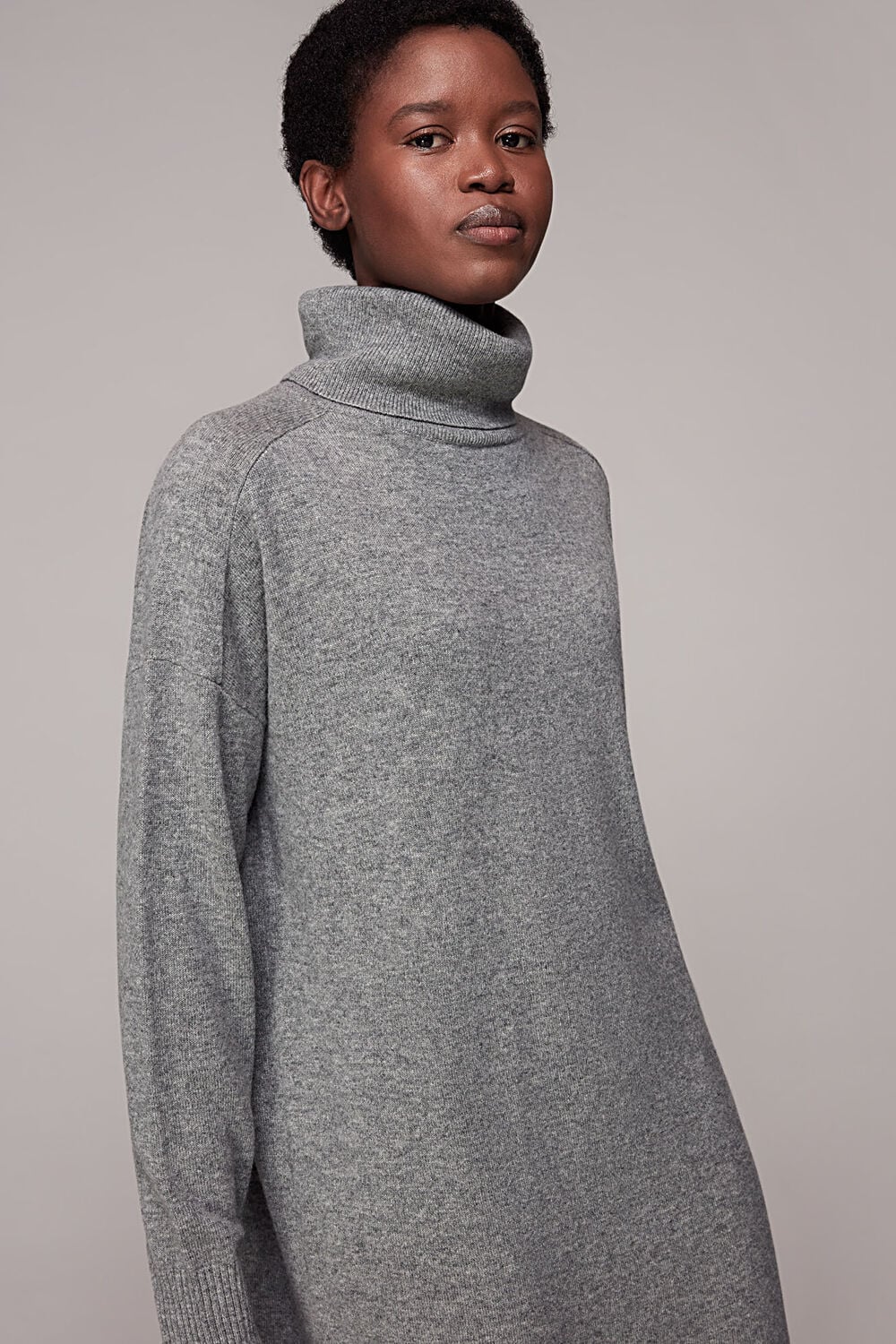 Cashmere Roll Neck Dress