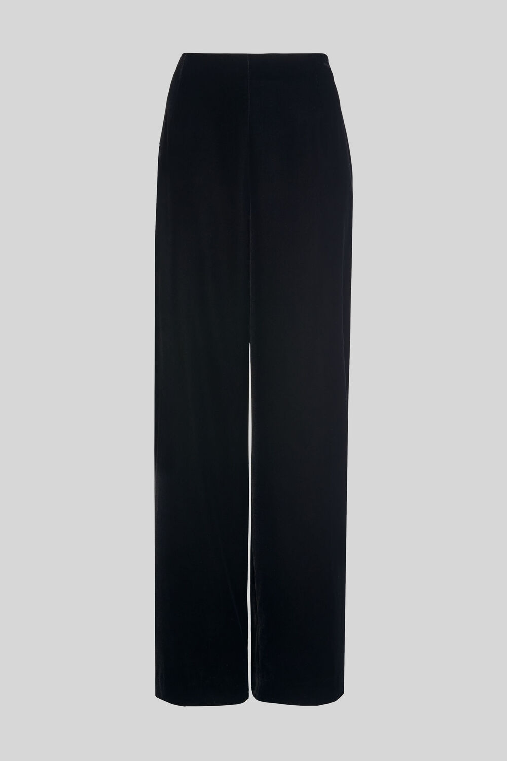 Velvet Wide Leg Trouser Black