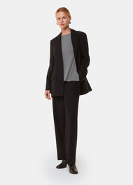 Slim Straight Neck Jersey Top