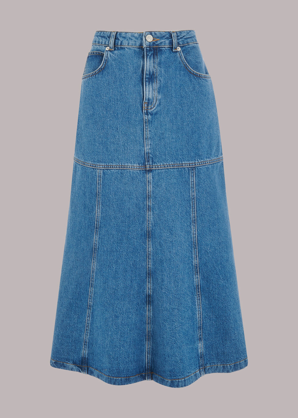 Denim Midi Skirt