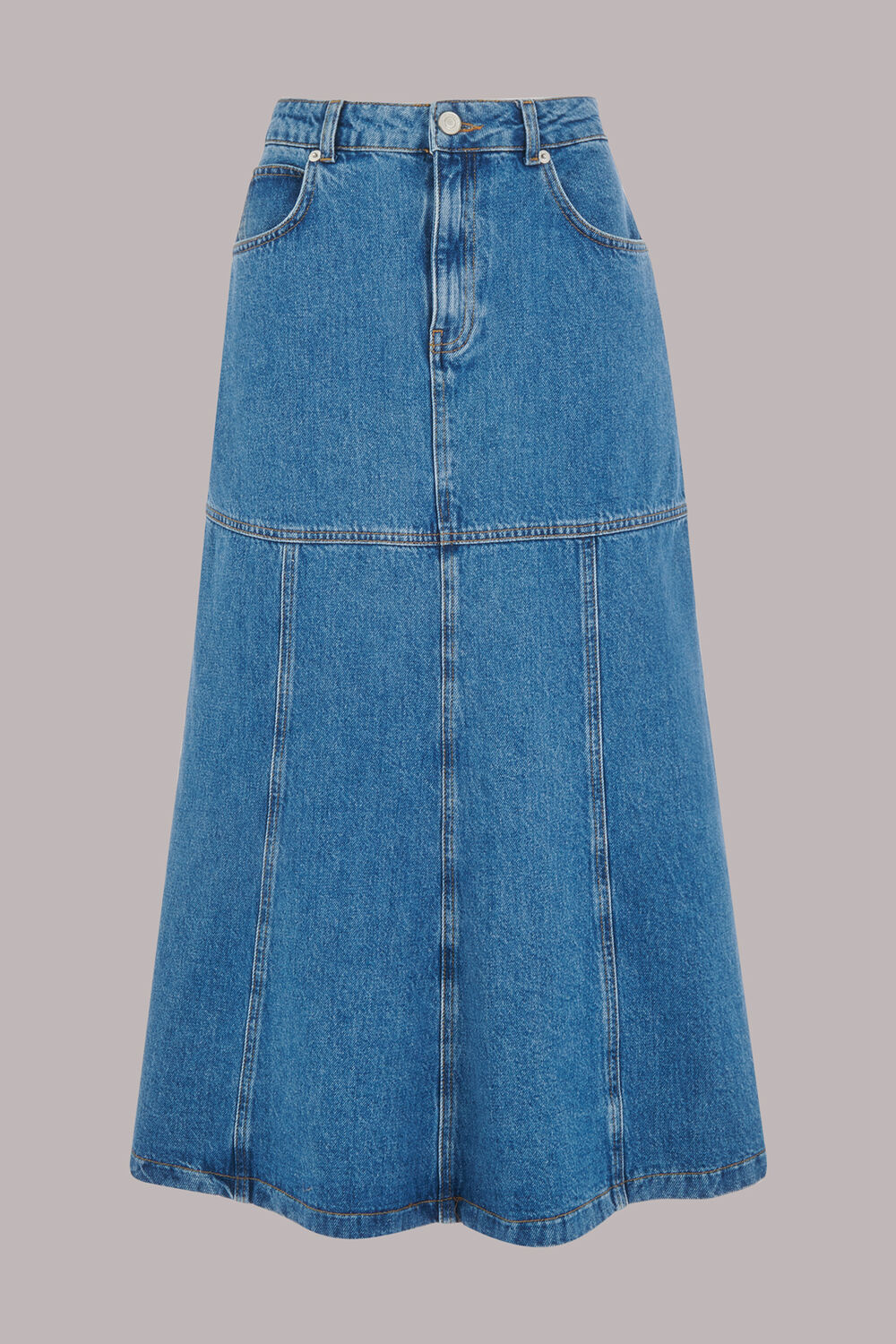 Denim Midi Skirt