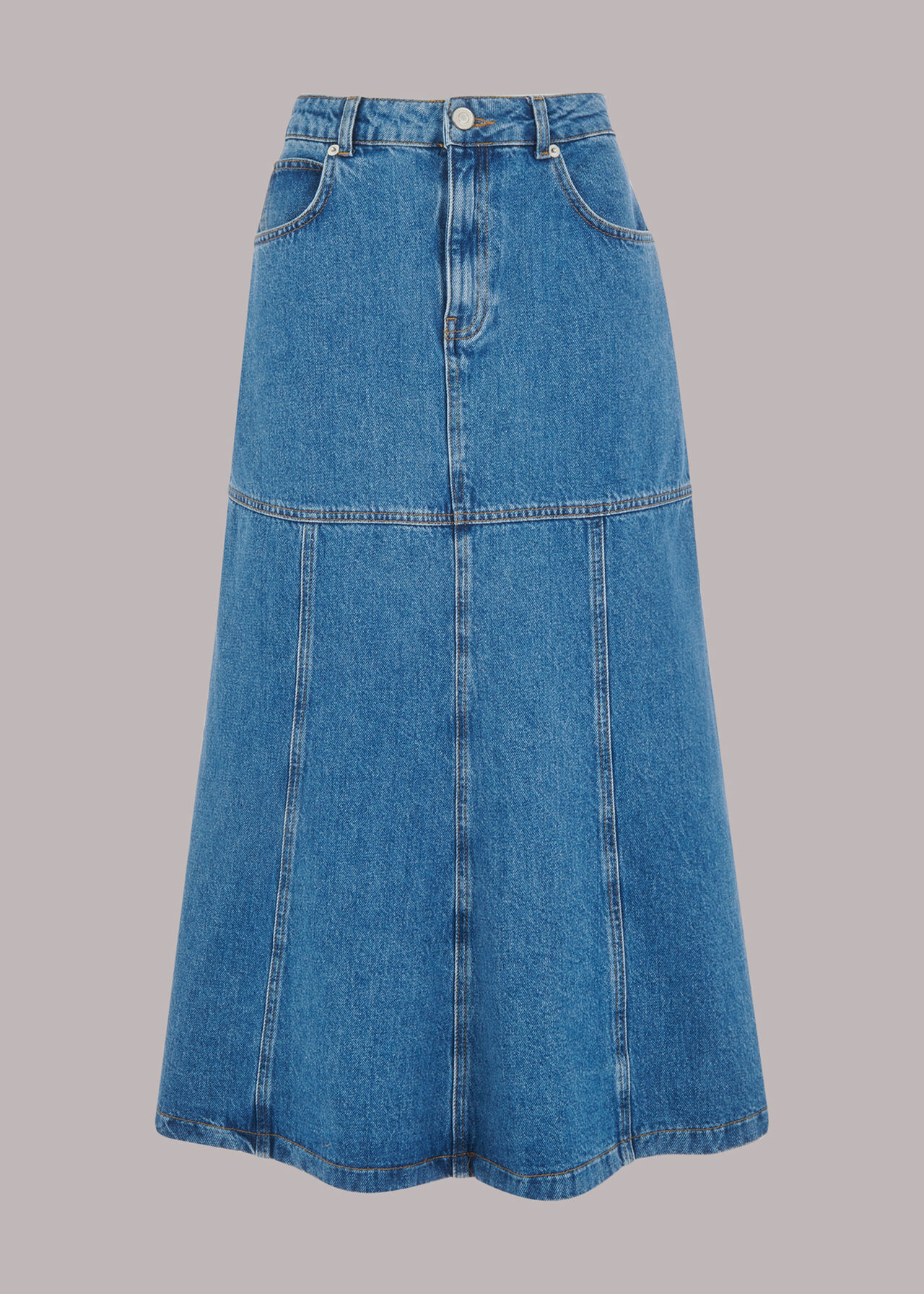 Denim Midi Skirt