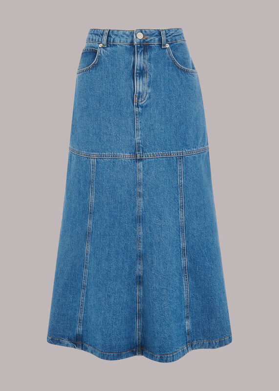 Denim Midi Skirt