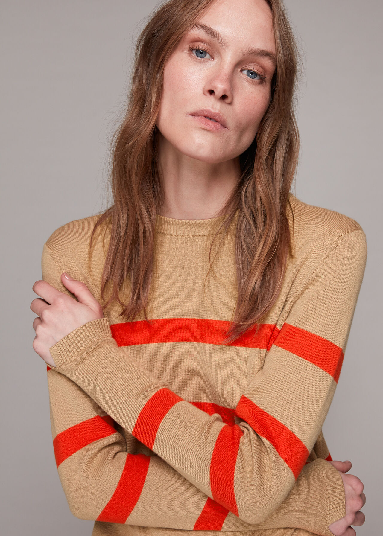 Stripe Crew Neck Knit