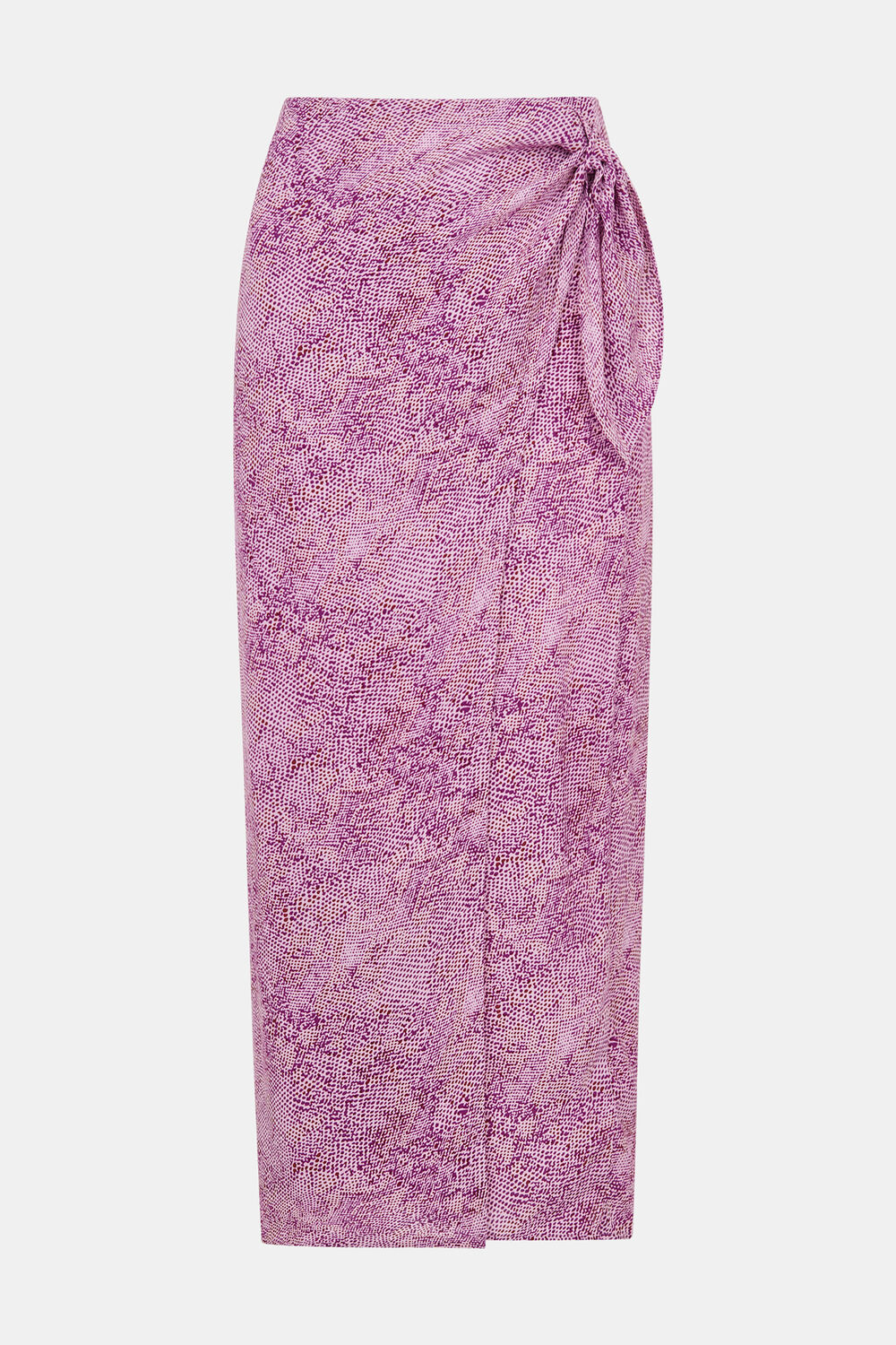 Diagonal Snake Tie Side Skirt