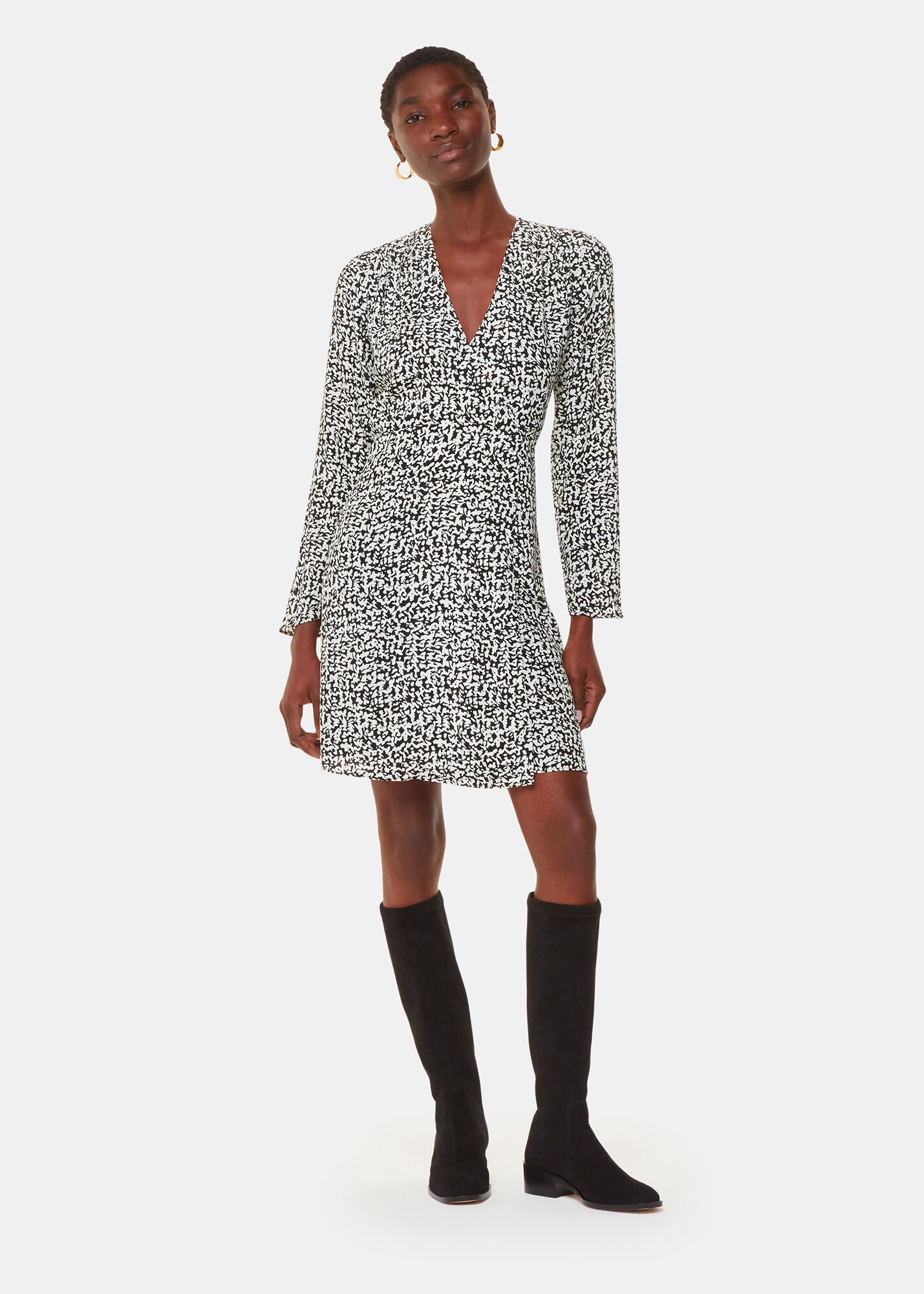 Whistles pebble print dress outlet