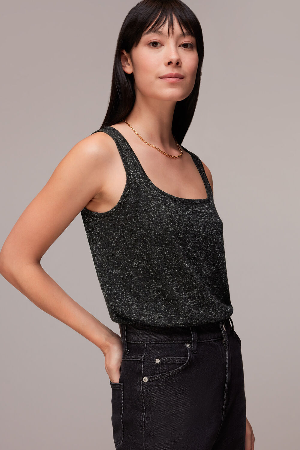 Sparkle Square Neck Knit
