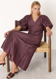 Silk Blend Taffeta Maxi Dress