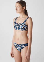 Animal Print Bikini Bottom Blue/Multi