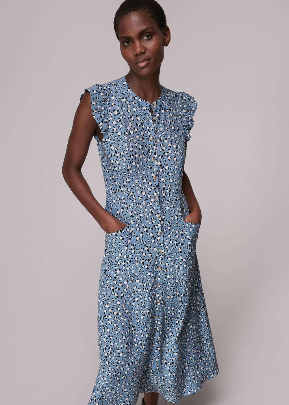 Wild Leopard Print Frill Dress