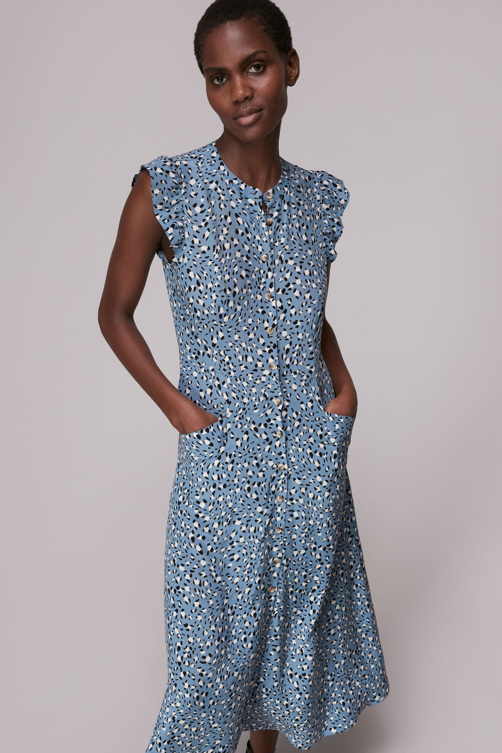 Wild Leopard Print Frill Dress