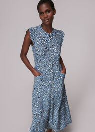 Wild Leopard Print Frill Dress