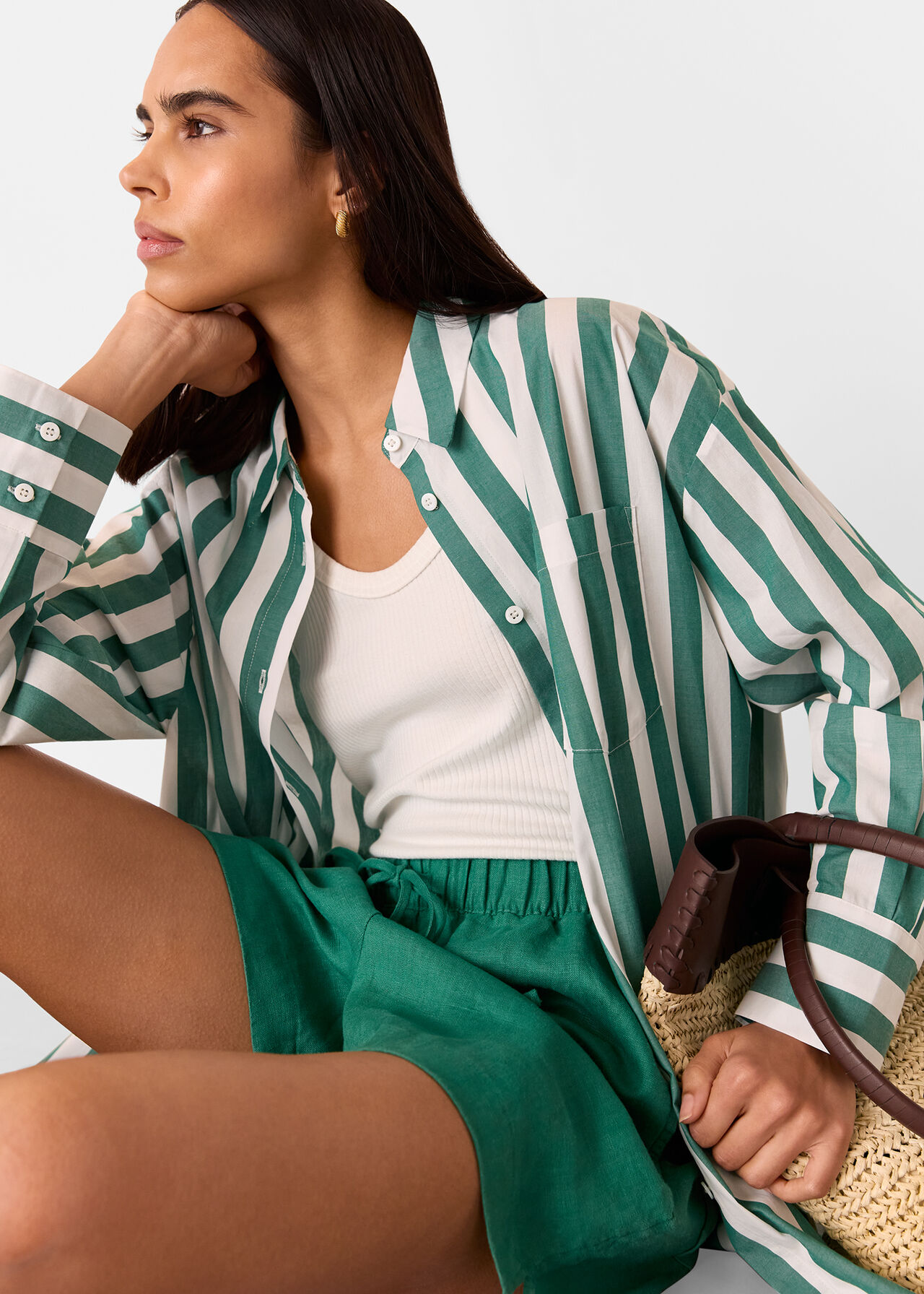 Linen Elasticated Short