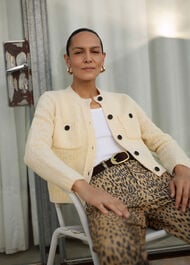 Wool Mix Textured Cardigan