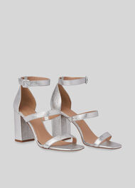 Hayes Block Heel Sandal Silver