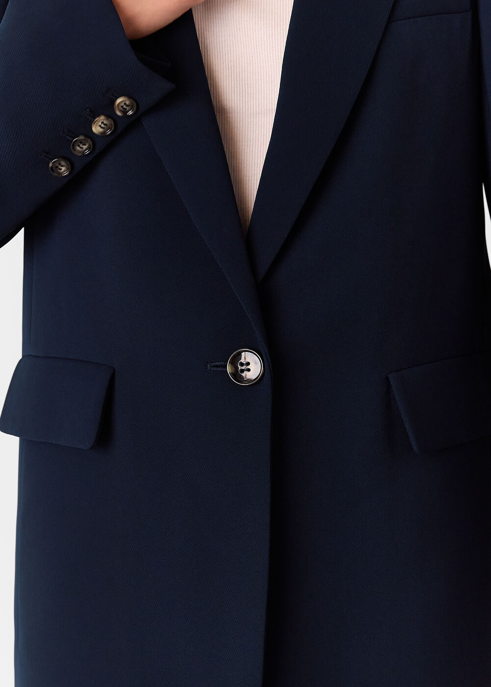 Petite Crepe Boyfriend Blazer