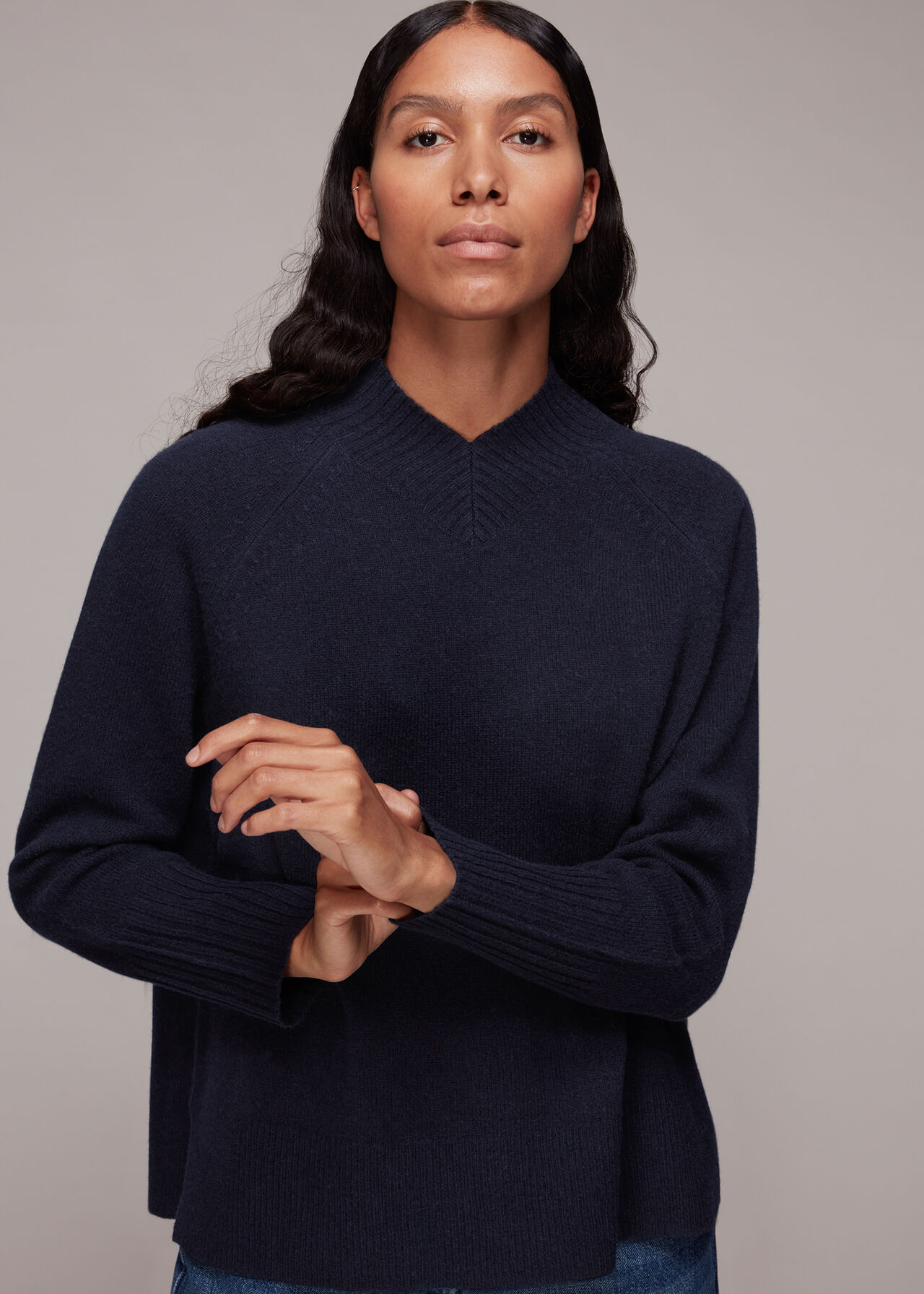 High V Neck Knit