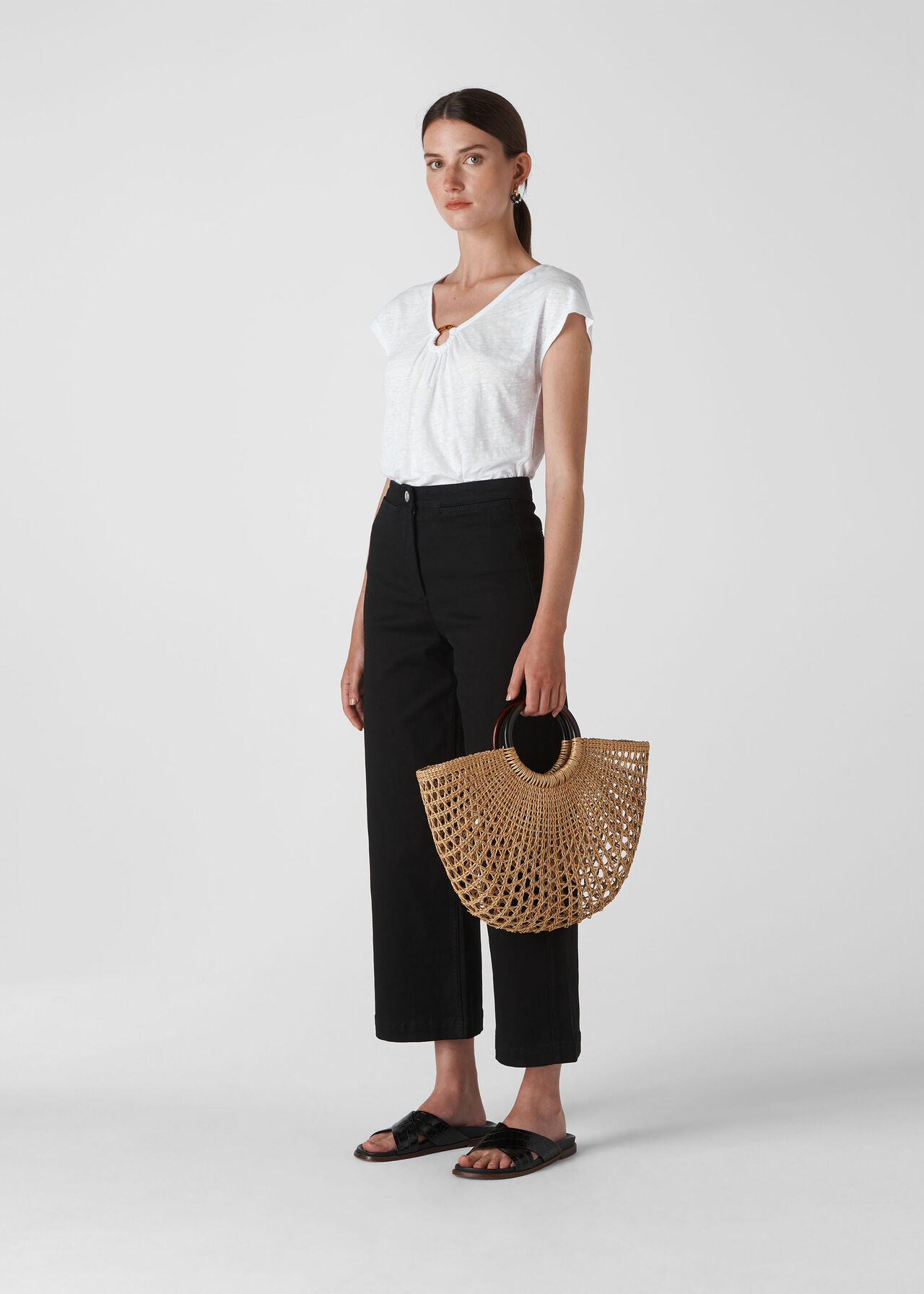 Tort Ring Linen Top White