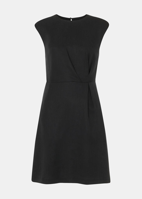 Black Twist Detail Mini Dress