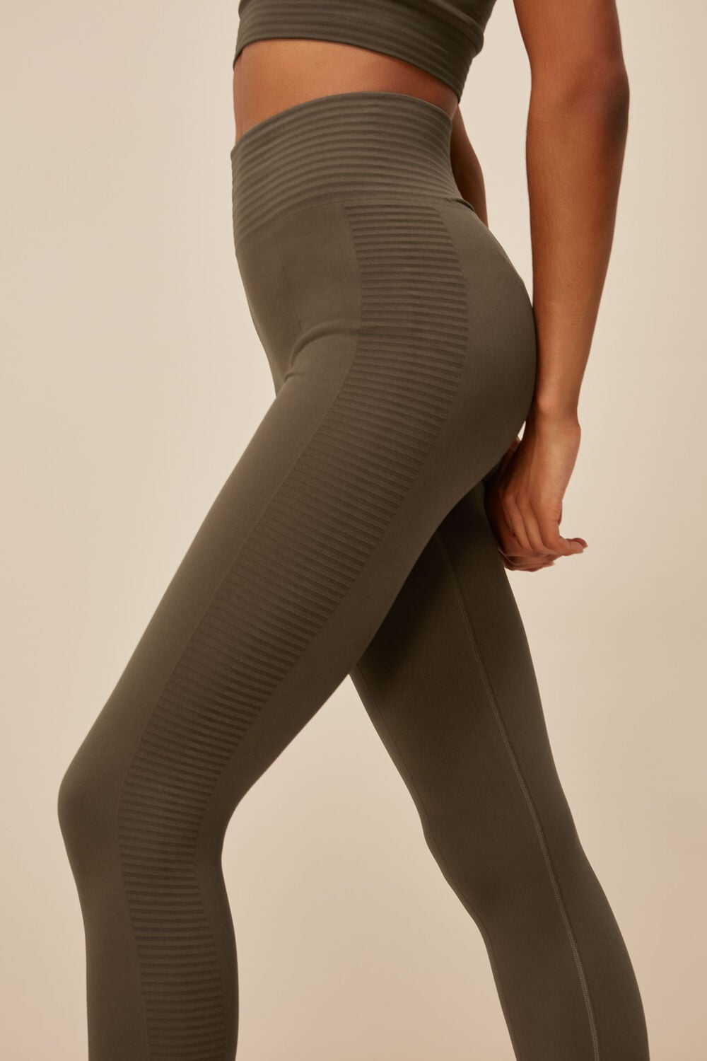 Khaki Studio Stretch Legging