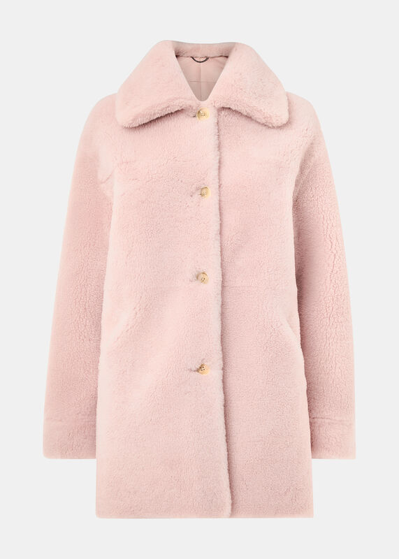 Pink Mia Shearling Coat