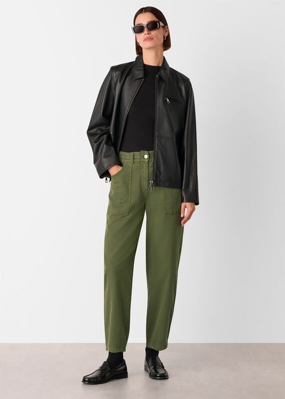 Khaki Tessa Casual Trouser