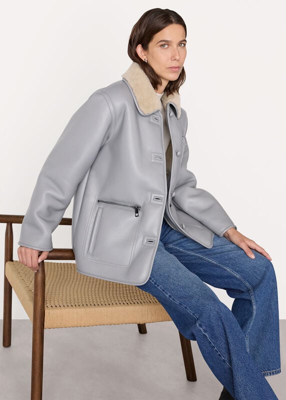 Grey Angelina Faux Fur Jacket