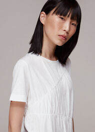 Daja Diagonal Ruched Top