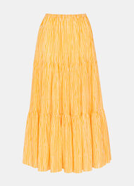 Chalk Stripe Tiered Skirt