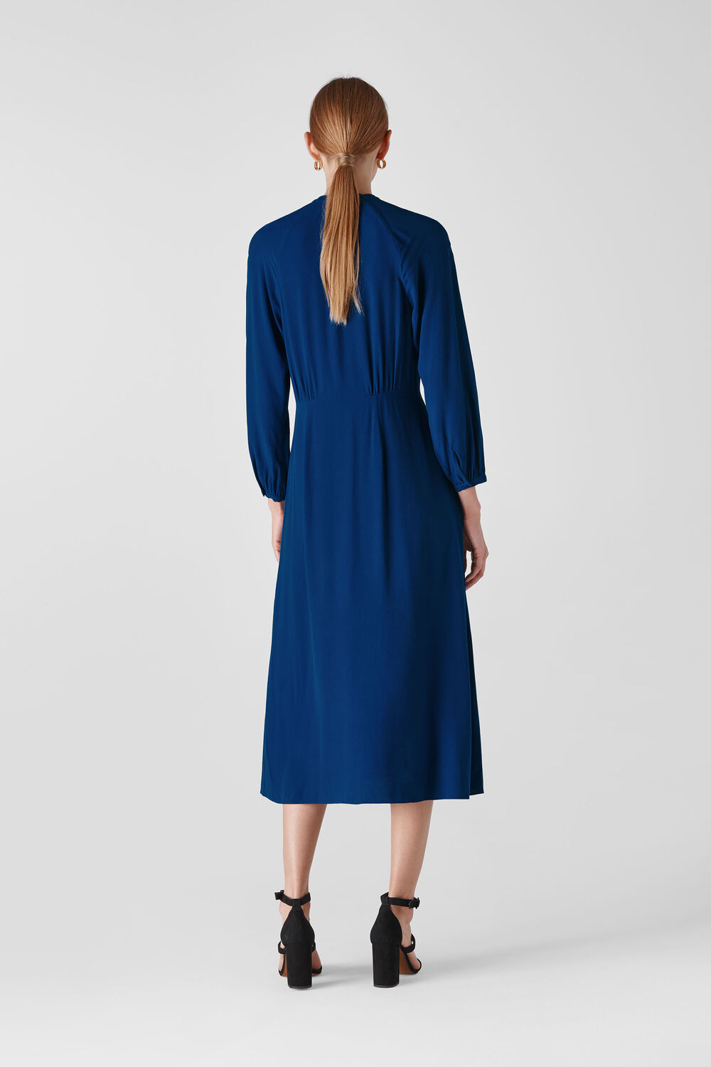 Eloise Textured Dress Dark Blue
