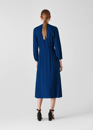 Eloise Textured Dress Dark Blue