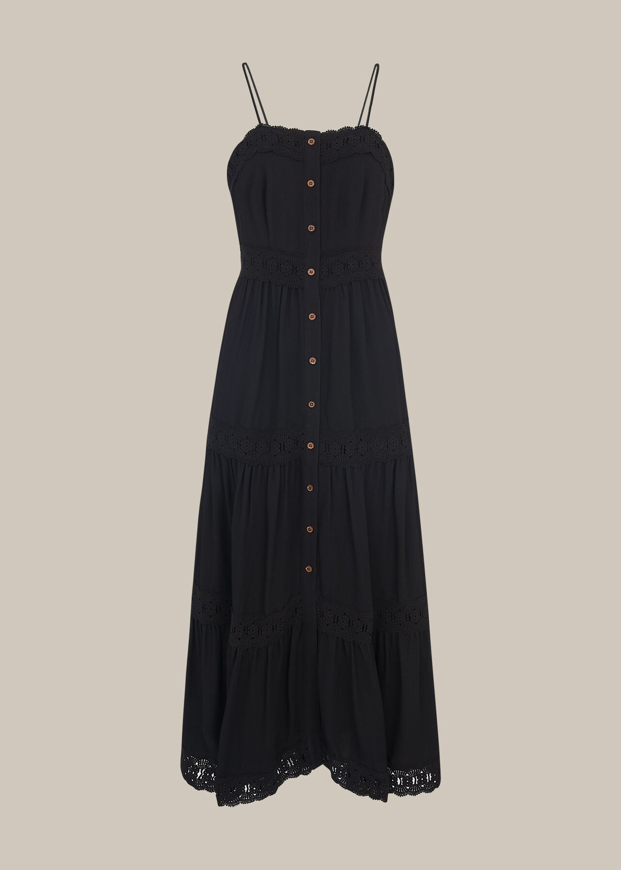 Strappy Lace Paneled Dress