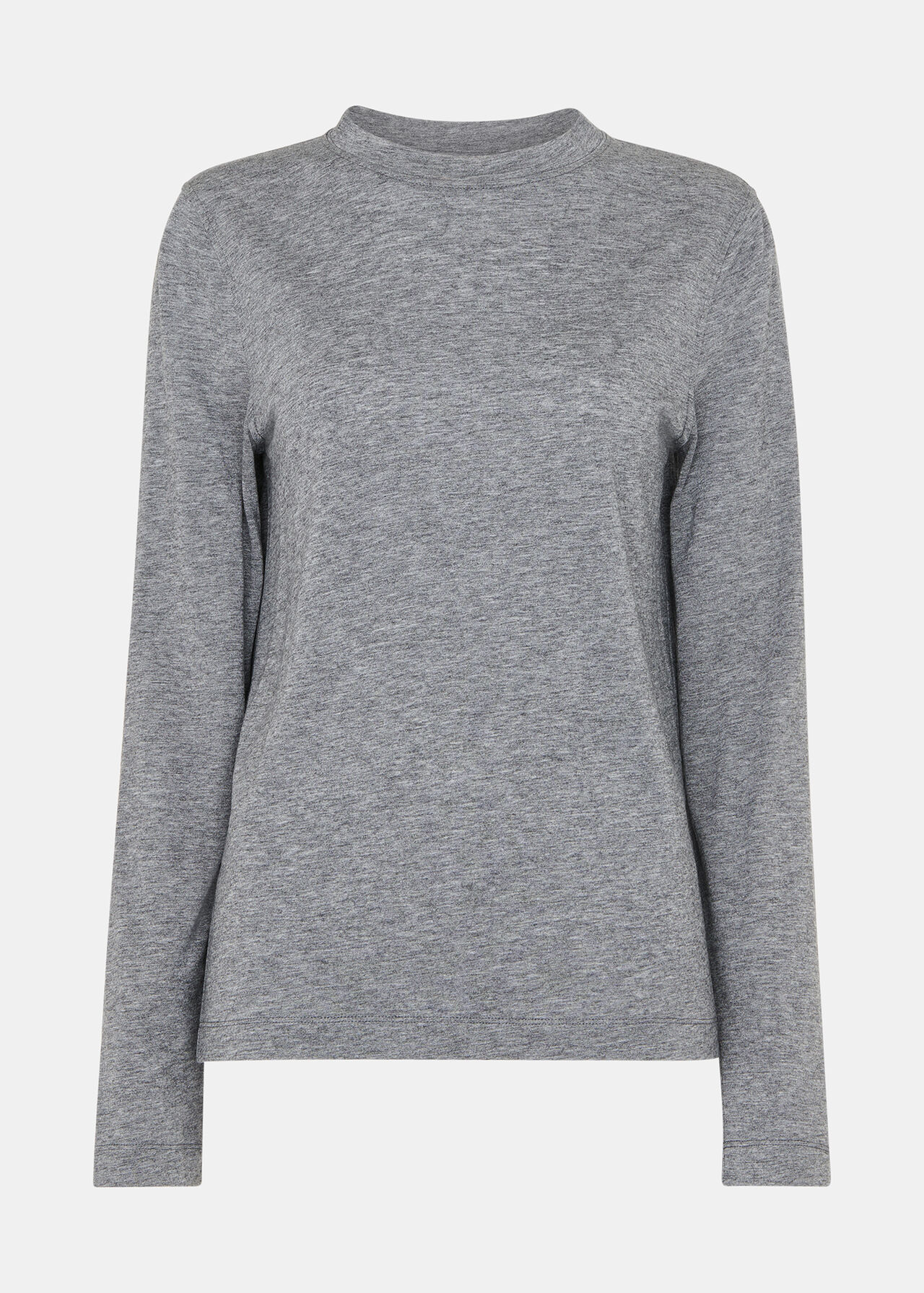 Wool Blend Crew Neck Top