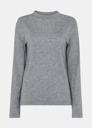 Wool Blend Crew Neck Top