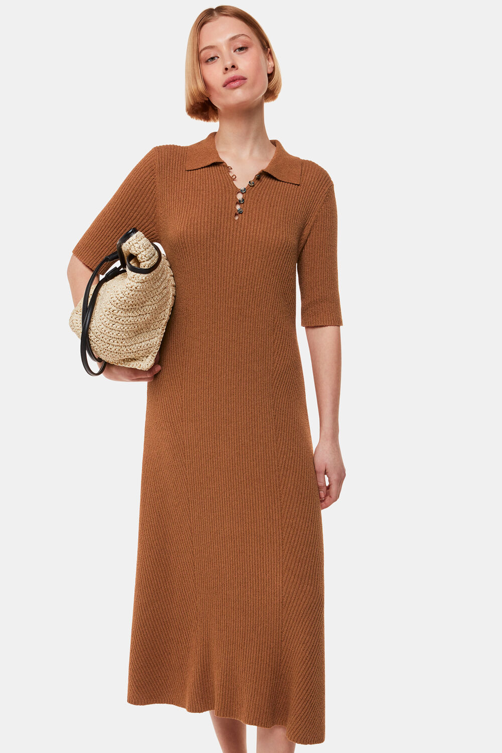 Knitted Ribbed Midi Dress