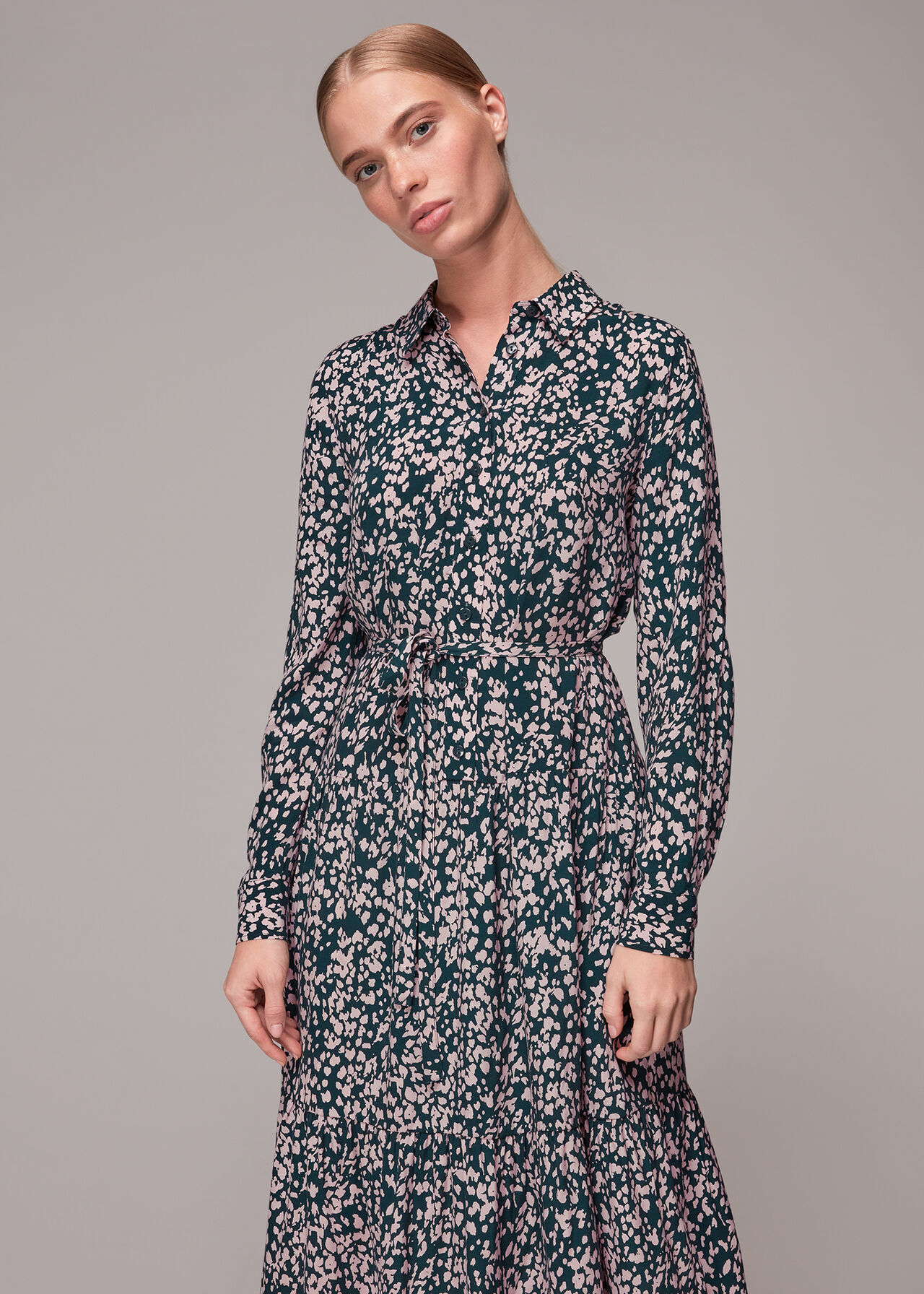 Dashed Animal Shirt Dress