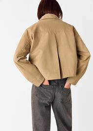 Short Cotton Trench Jacket