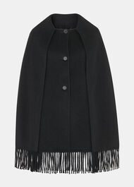 Double Face Wool Fringe Coat