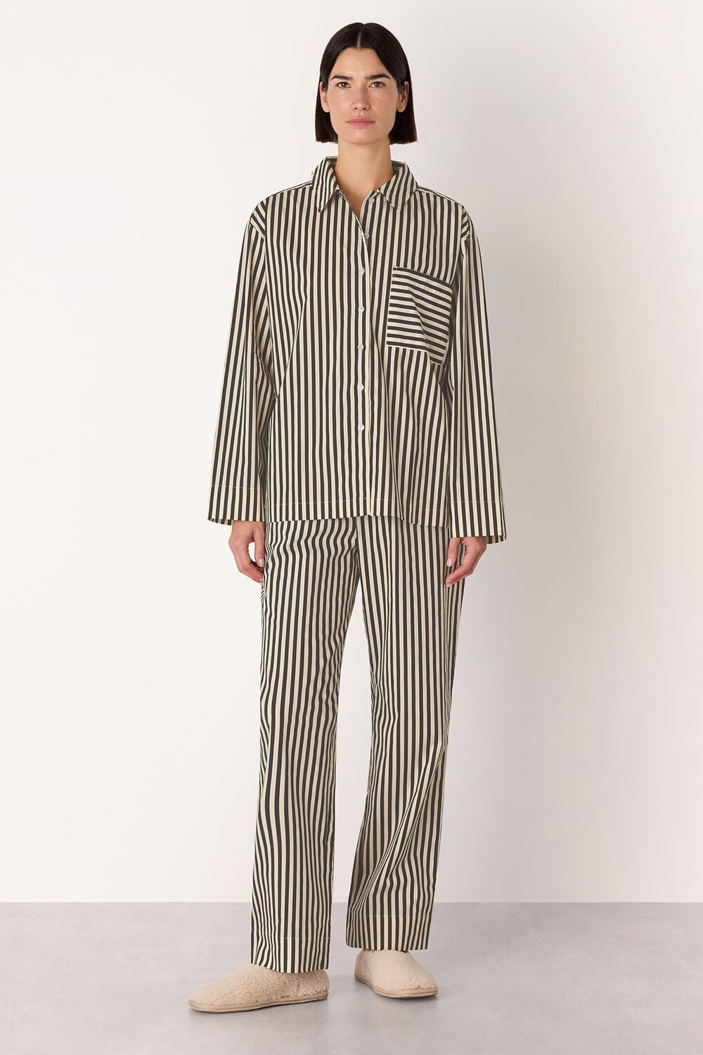 Cotton Stripe Pyjama Shirt