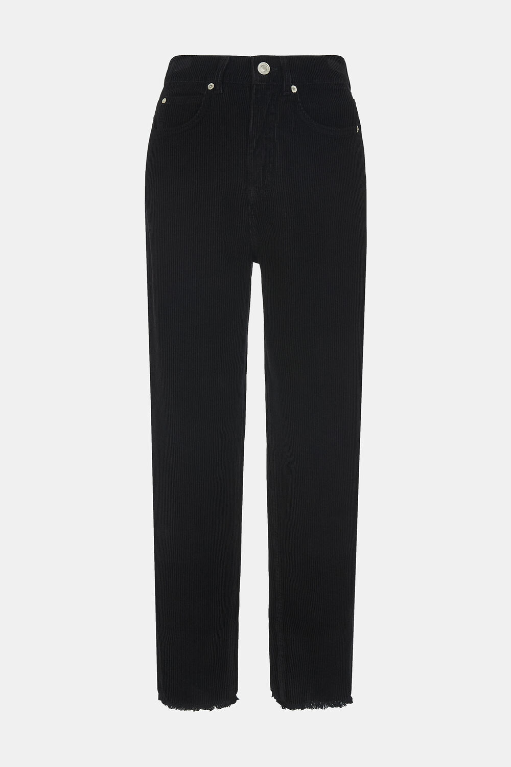 High Waist Cord Barrel Jean
