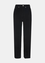 High Waist Cord Barrel Jean